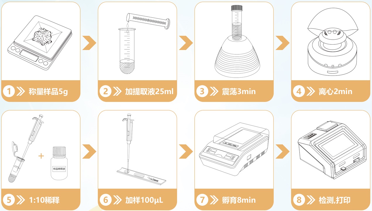 嘔吐毒素?zé)晒舛靠焖贆z測流程 嘔吐毒素?zé)晒舛靠焖贆z測流程